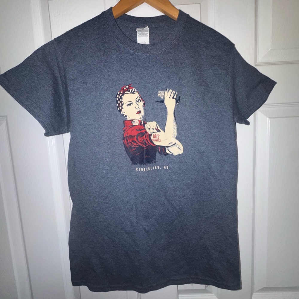 1812 Brewery Graphic T-Shirt | Rosie the Riveter Style | Cumberland MD